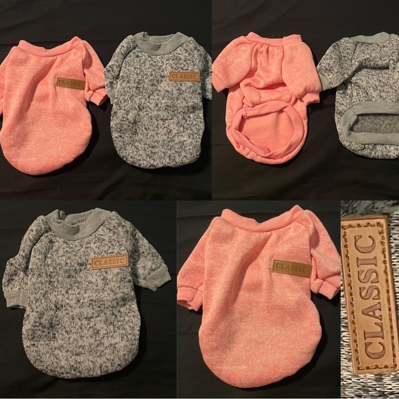 🩷🩶NWOT🩶🩷 Set of 2 🐾Size-M🐾 Never worn dog sweaters 🦴🐶For small dogs - Picture 2 of 3